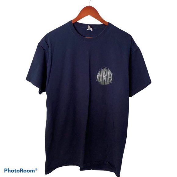 NRA Blue S/S T-Shirt Men's Size XL Some Things are Not Negotiable 2013 - Picture 9 of 14